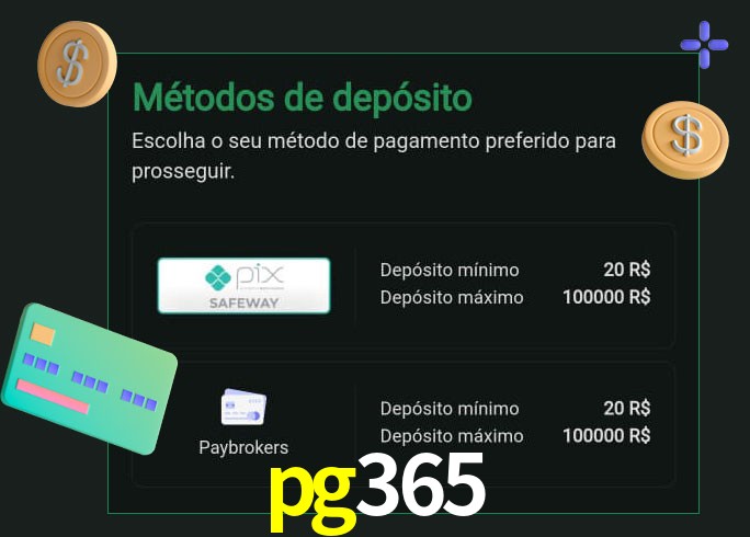 O cassino pg365 oferece uma grande variedade de métodos de pagamento
